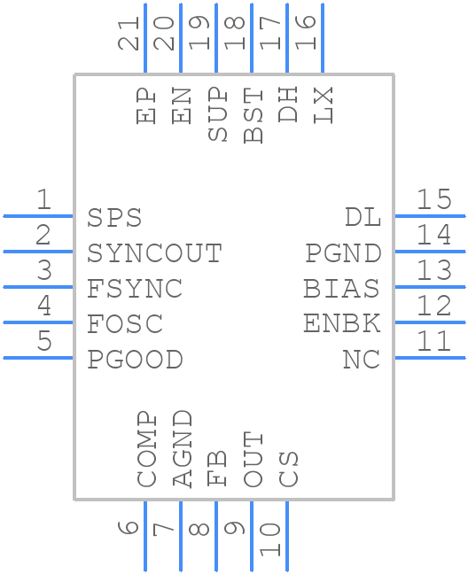 MAX25207ATPA/VY+ - Analog Devices - PCB symbol