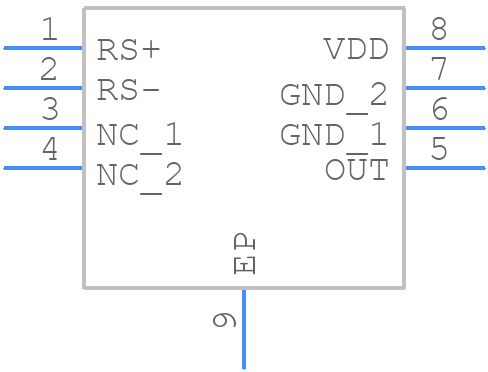MAX49921FATA/VY+T - Analog Devices - PCB symbol