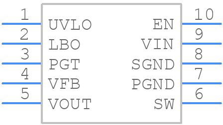 MCP16411-I/UN - Microchip - PCB symbol