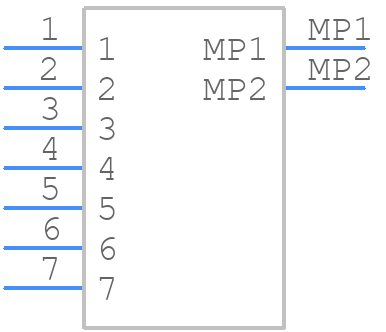 DF3EA-7P-2H(21) - Hirose - PCB symbol