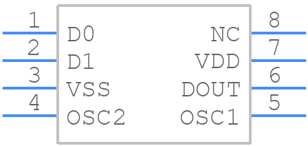 HT6P20B - Holtek - PCB symbol