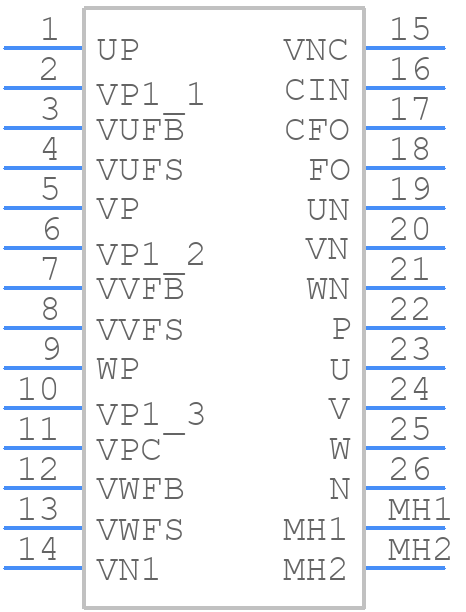 PS21865-P - Power Semiconductors - PCB symbol