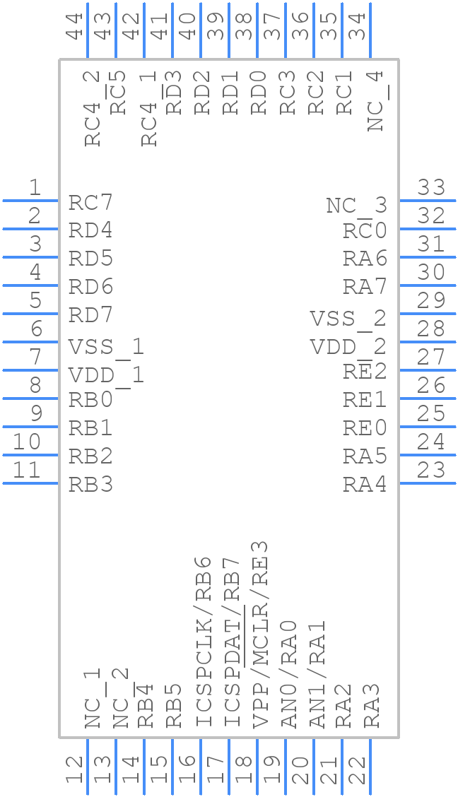 PIC16F1777-E/PT - Microchip - PCB symbol
