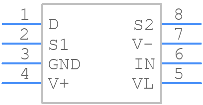 DG419CJ - Analog Devices - PCB symbol