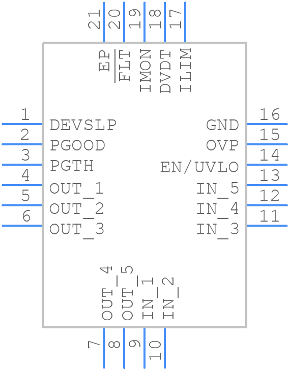TPS25940LQRVCRQ1 - Texas Instruments - PCB symbol