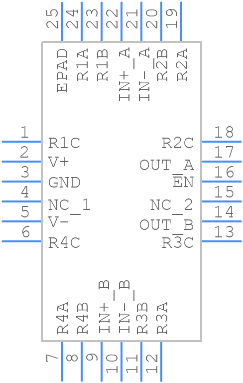 INA1620RTWR - Texas Instruments - PCB symbol