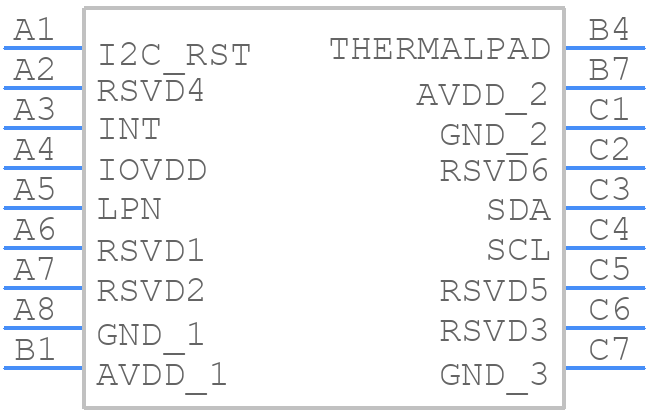 VL53L5CXV0GC/1 - STMicroelectronics - PCB symbol