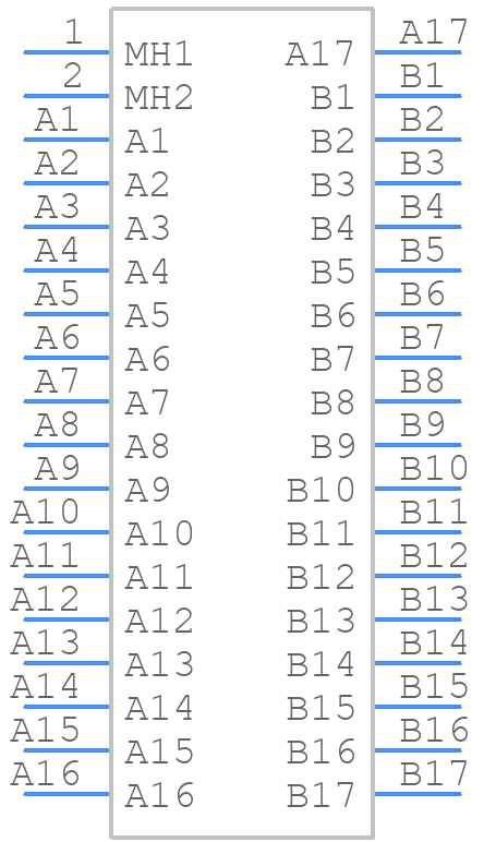 HIF6H-34PA-1.27DS(71) - Hirose - PCB symbol