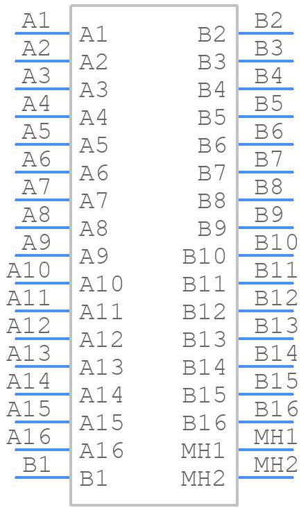HIF6-32PA-1.27DSA(71) - Hirose - PCB symbol