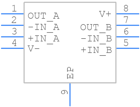 OPA2210IDRGT - Texas Instruments - PCB symbol