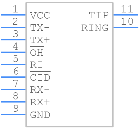 XE0092-ITR - Cermetek Microelectronics - PCB symbol