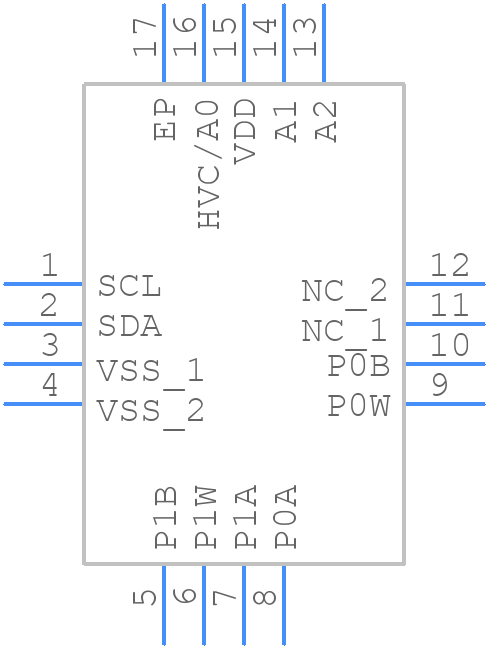 MCP4651T-502E/ML - Microchip - PCB symbol
