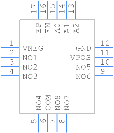 DG1208ETE+T - Analog Devices - PCB symbol