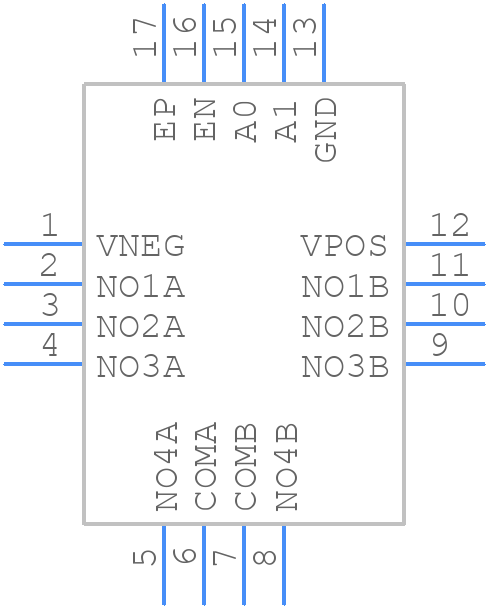 DG1209ETE+ - Analog Devices - PCB symbol