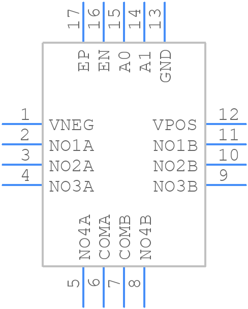 DG1209ETE+T - Analog Devices - PCB symbol