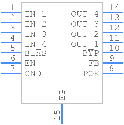 MAX38909ATD+ - Analog Devices - PCB symbol