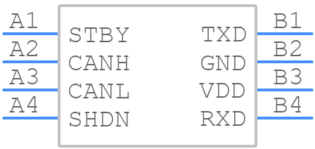 MAX33040EAWA+T - Analog Devices - PCB symbol