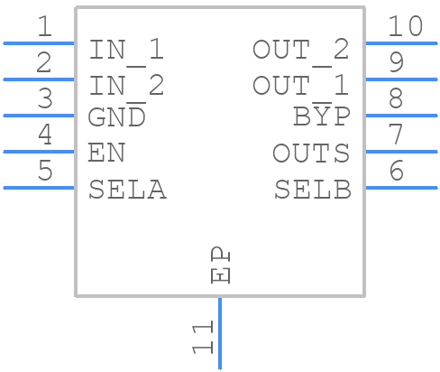 MAX25301AATB/V+ - Analog Devices - PCB symbol