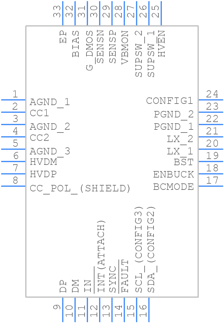 MAX20461AATJD/V+ - Analog Devices - PCB symbol