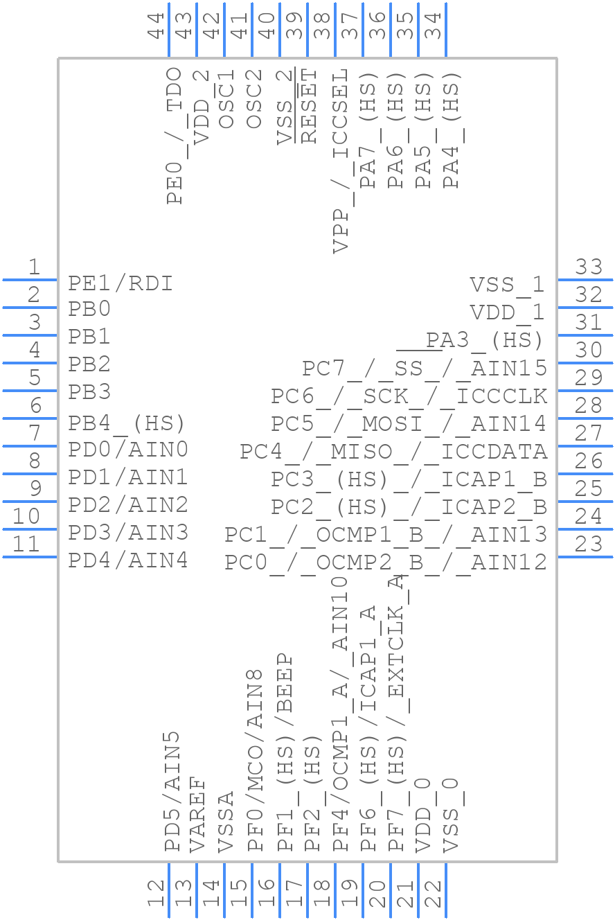 ST72F324J4T6/TR - STMicroelectronics - PCB symbol