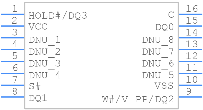 N25Q128A13ESF - Micron - PCB symbol