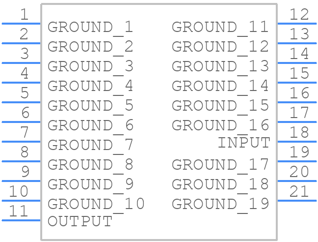 BPF-BC300+ - Mini-Circuits - PCB symbol