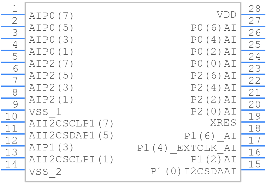 CY8C20534-12PVXIT - Infineon - PCB symbol
