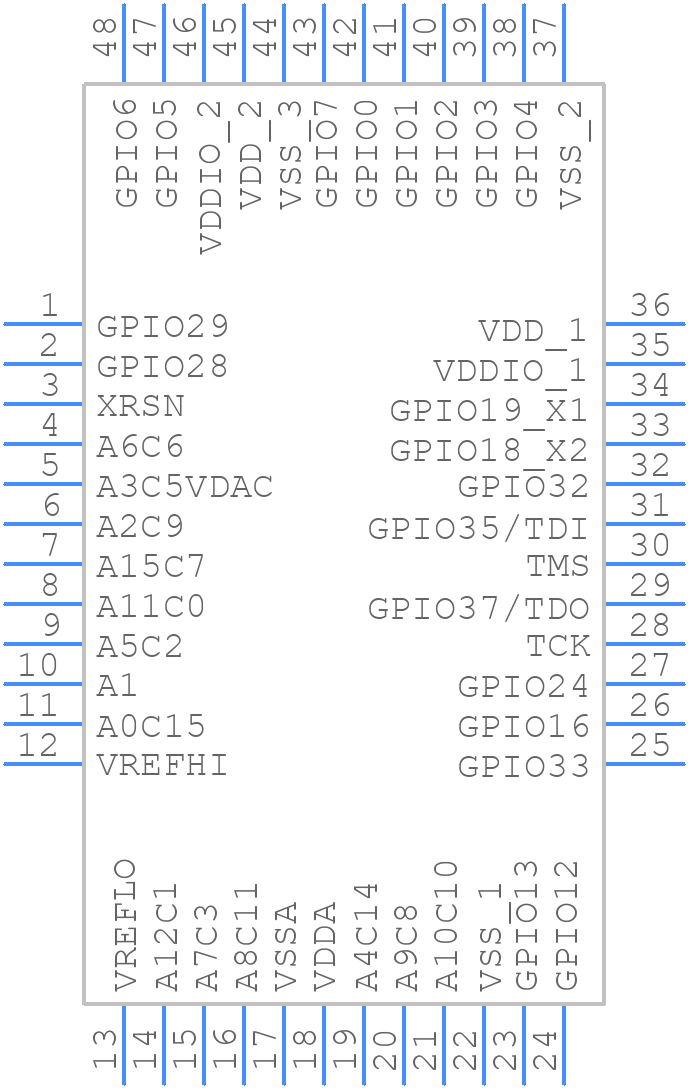 F280025PTSR - Texas Instruments - PCB symbol