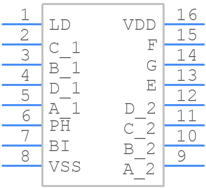 MC14543BDG - Motorola - PCB symbol