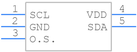 DS1775R+ - Analog Devices - PCB symbol