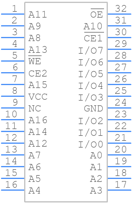 CY62128ELL-45ZXI - Infineon - PCB symbol