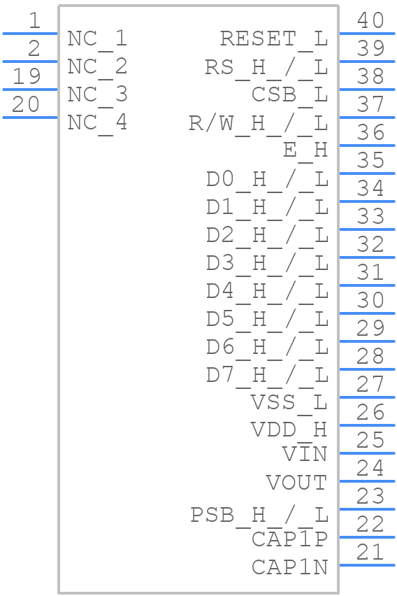 EADOGM162W-A - Display Visions - PCB symbol