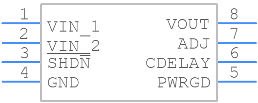 MCP1725T-ADJE/SN - Microchip - PCB symbol
