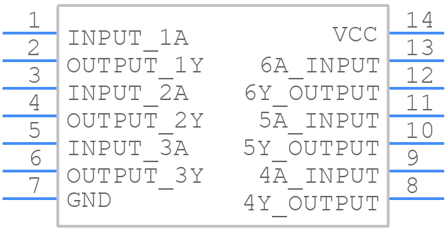 M74LS14P - Mitsubishi - PCB symbol