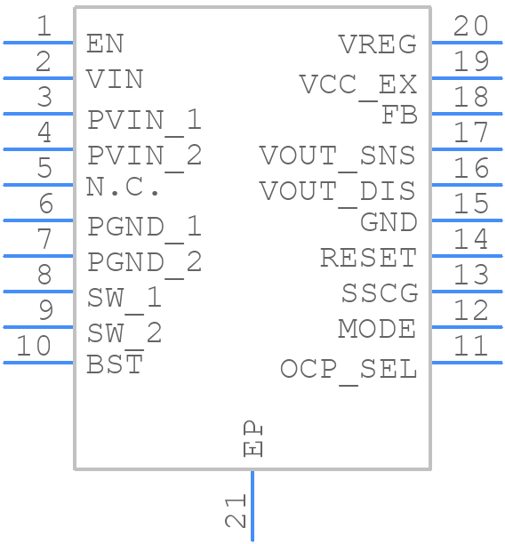 BD9P205EFV-CE2 - ROHM Semiconductor - PCB symbol