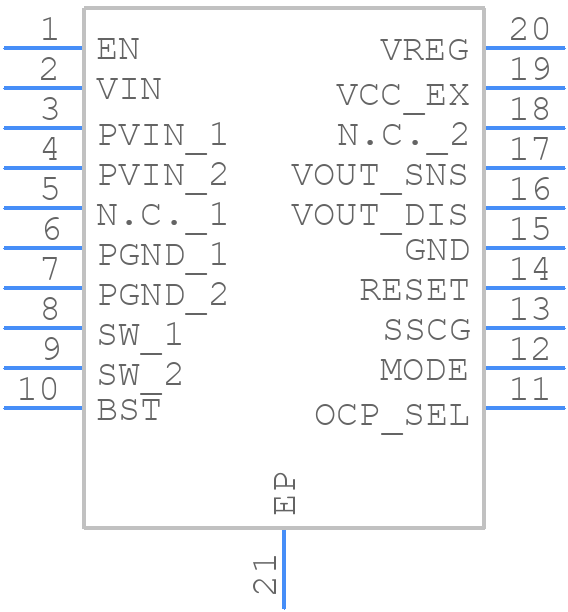 BD9P255EFV-CE2 - ROHM Semiconductor - PCB symbol