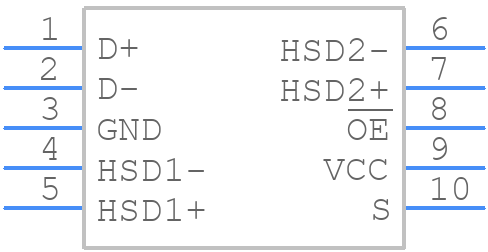 NX3DV42GU - NXP - PCB symbol