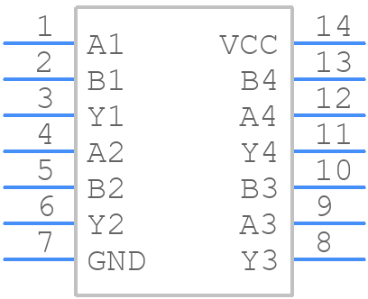 DM74LS86M - Texas Instruments - PCB symbol