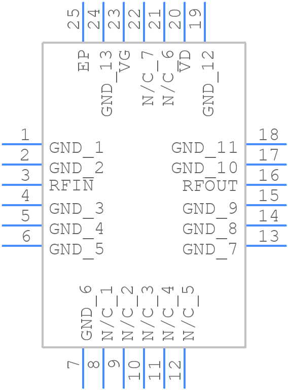 HMC863LP4E - Analog Devices - PCB symbol