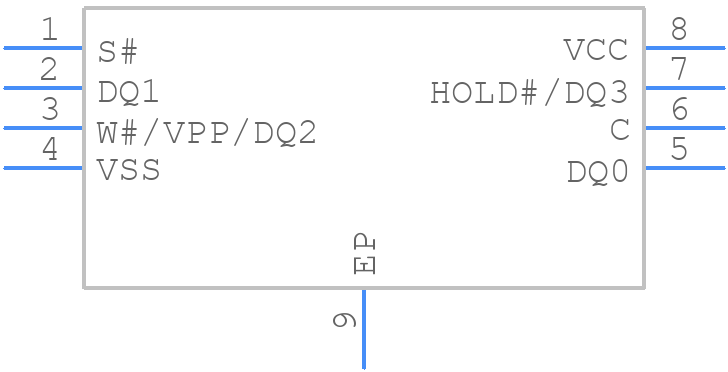 N25Q032A13EF640E 6X5MM - Micron - PCB symbol