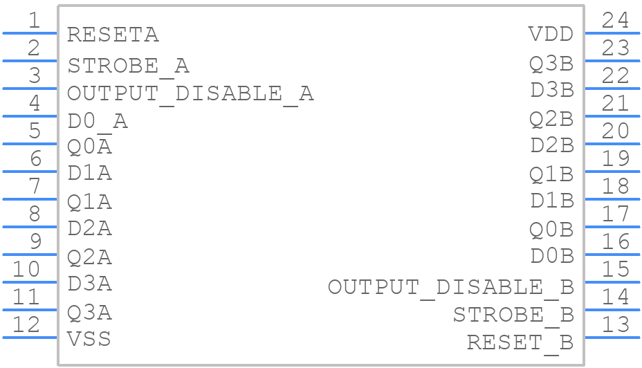 CD4508BPW - Texas Instruments - PCB symbol