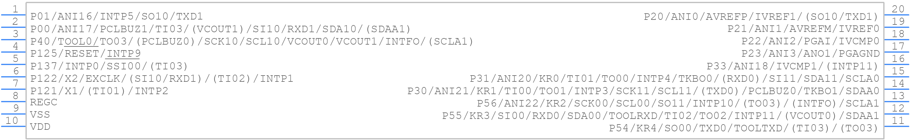 R5F1056AASM#50 - Renesas Electronics - PCB symbol