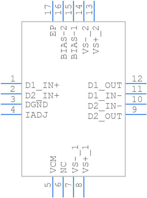 THS6222IRGTR - Texas Instruments - PCB symbol