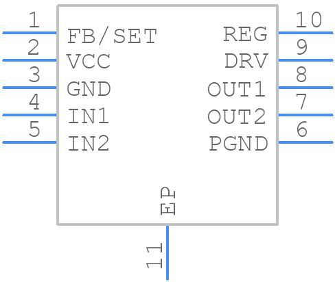 MAX15025AATB/V+ - Analog Devices - PCB symbol