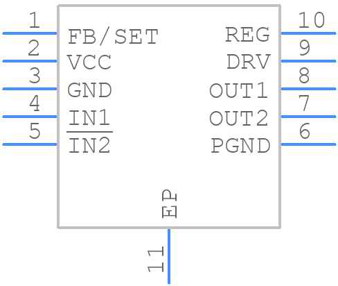 MAX15025CATB+ - Analog Devices - PCB symbol