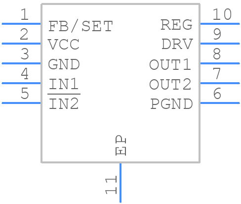 MAX15025DATB+ - Analog Devices - PCB symbol