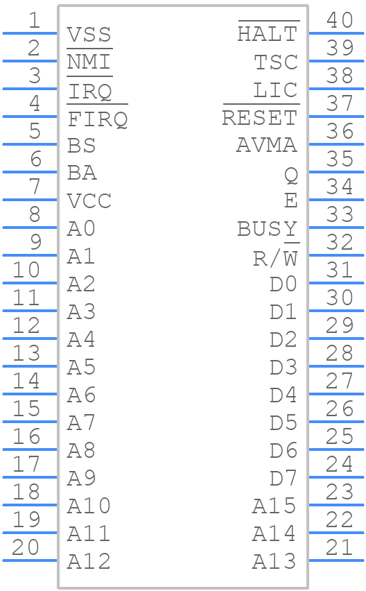 MC6809ECL - Motorola - PCB symbol