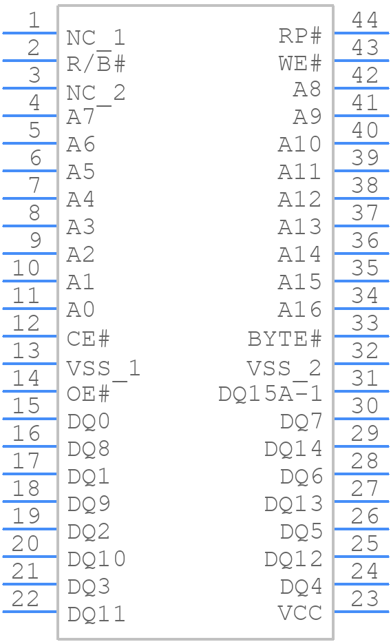 M29F200FB55M3F2 - Alliance Memory - PCB symbol