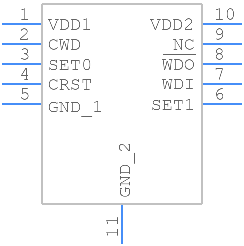 TPS3430WQDRCRQ1 - Texas Instruments - PCB symbol