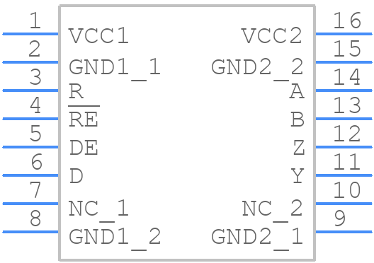 XISO1410DWR - Texas Instruments - PCB symbol